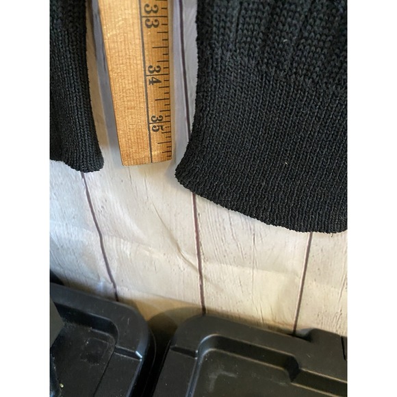 Women's Black Knit, Long Leggings,‎ Size Large Leggings Cotton Blend - Picture 3 of 7